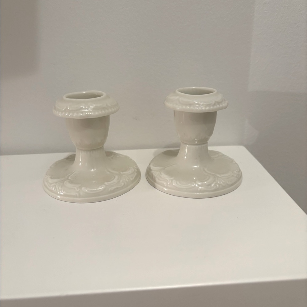 Rosenthal Sanssouci Maria candle holders set of 2 - mint - made in Germany